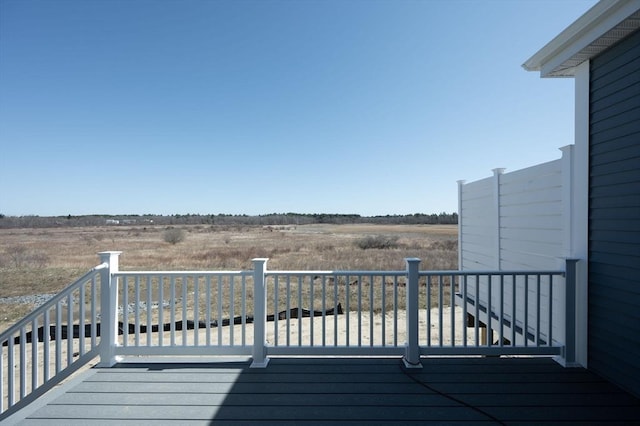 deck with a rural view