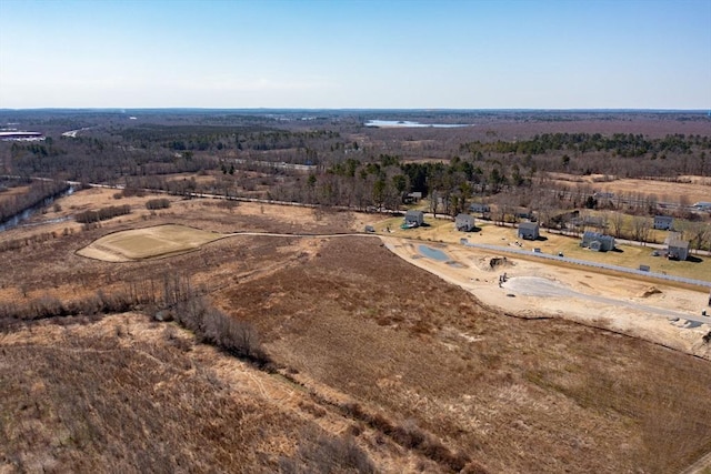 aerial view with a rural view