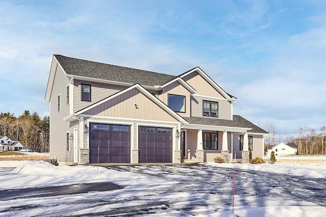 craftsman inspired home with a porch