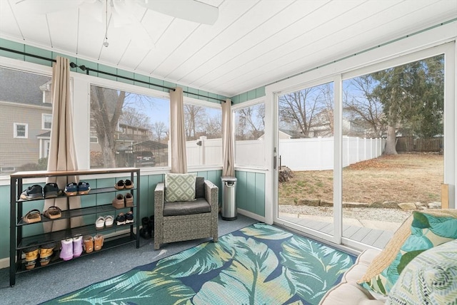 sunroom with a wealth of natural light