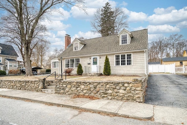 view of cape cod home