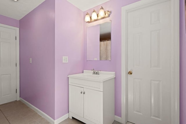 112 Stoddard Dr, North Attleboro, MA 02760 - full bathroom with baseboards, vanity, and tile patterned flooring