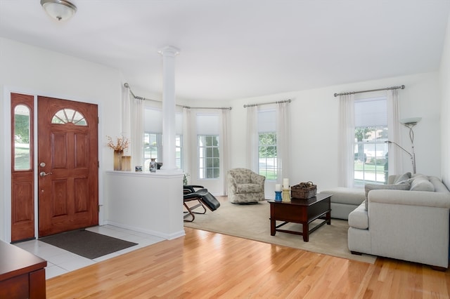 entryway featuring light hardwood / wood-style flooring