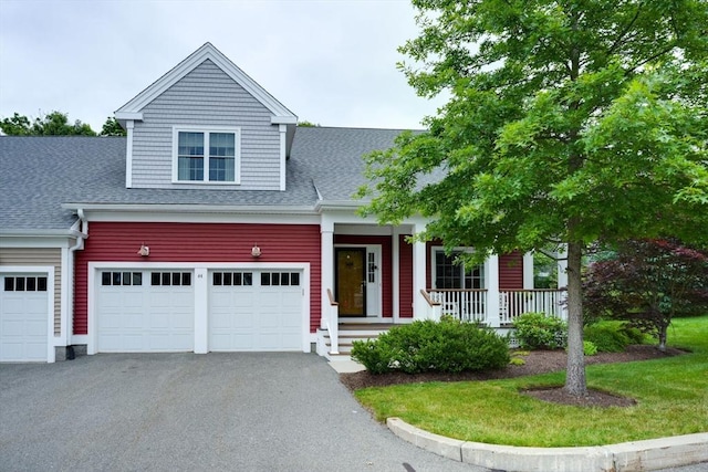 44 Stevens Rd Unit 44, Hudson, MA 01749 - view of front of house with a shingled roof, driveway, and covered porch