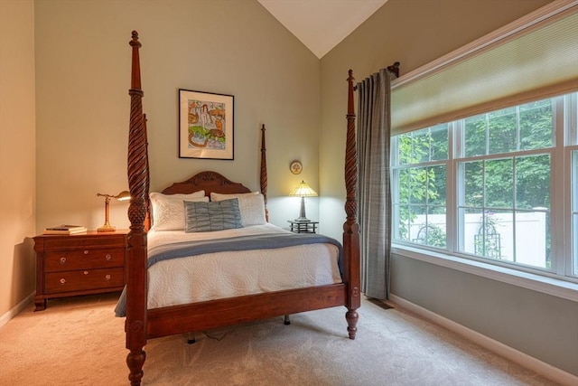 44 Stevens Rd Unit 44, Hudson, MA 01749 - bedroom featuring multiple windows, carpet flooring, and vaulted ceiling