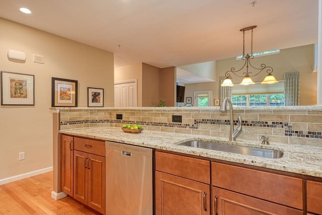 44 Stevens Rd Unit 44, Hudson, MA 01749 - kitchen featuring dishwasher, brown cabinets, and backsplash
