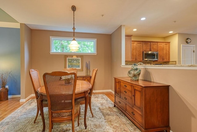 44 Stevens Rd Unit 44, Hudson, MA 01749 - dining space with light wood-style flooring and recessed lighting