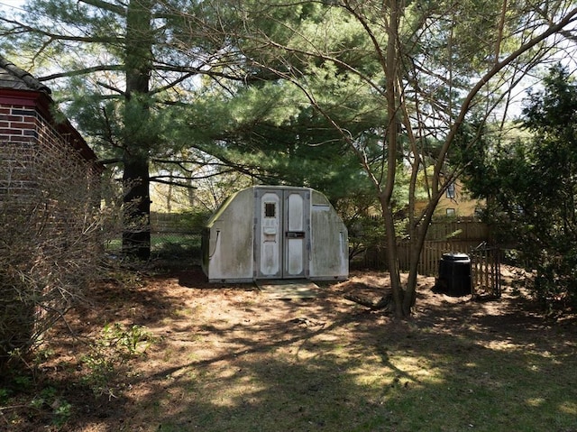 68 Ingersoll Grv, Springfield, MA 01109 - view of shed featuring fence