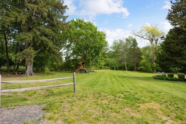 4 Cushing St, Hingham, MA 02043 - view of grassy yard featuring a playground