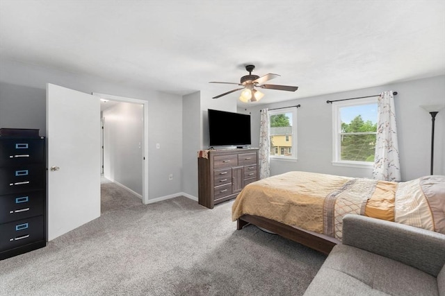 18 Buena Vis Unit 18, Franklin, MA 02038 - bedroom with light carpet, a ceiling fan, and baseboards