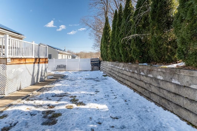 view of snowy yard