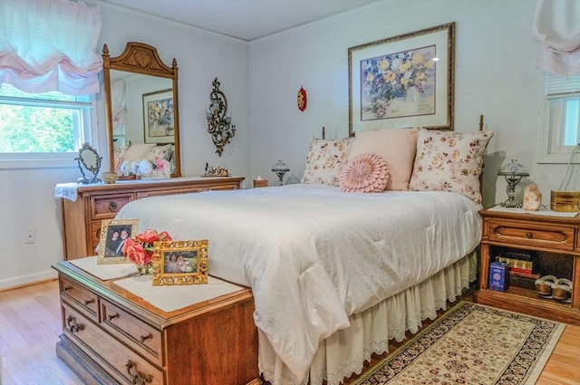 171 David Cir, Putnam, CT 06260 - bedroom with light wood finished floors, multiple windows, and crown molding