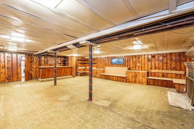 399 Elm St, East Longmeadow, MA 01028 - finished below grade area with wood walls
