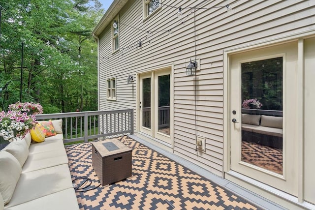 85 Green Meadow Ct, Northbridge, MA 01588 - wooden deck featuring an outdoor hangout area and a patio area