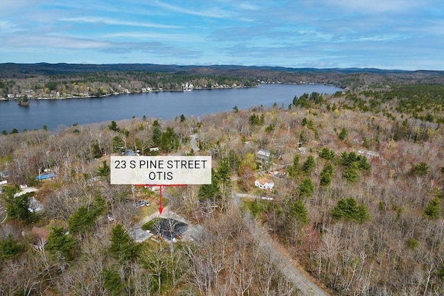 23 S Pine St, Otis, MA 01029 - bird's eye view with a water view and a view of trees