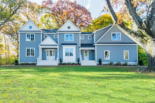 view of front of house with a front yard