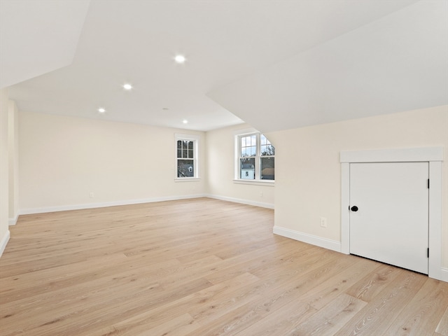 bonus room featuring light hardwood / wood-style floors