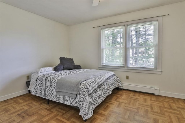 589 Turnpike, Ashby, MA 01431 - bedroom featuring baseboard heating and ceiling fan