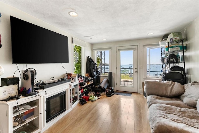 374 Humphrey St Unit 4, Swampscott, MA 01907 - living room featuring light wood-type flooring and recessed lighting