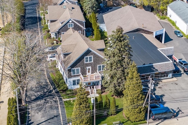 aerial view featuring a residential view