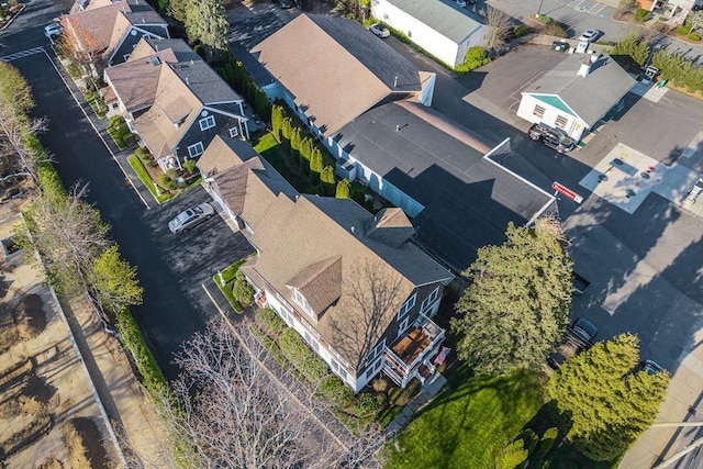 aerial view with a residential view