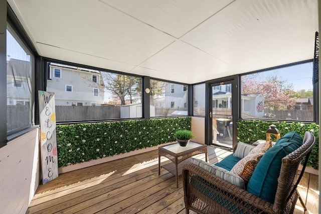 view of sunroom / solarium