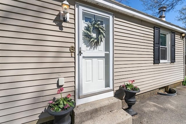 view of exterior entry