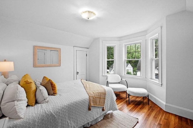 33 Intervale Ave, Saugus, MA 01906 - bedroom with hardwood / wood-style floors and lofted ceiling