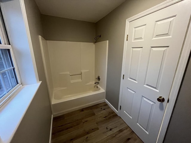 48 N Main St, New Salem, MA 01355 - full bath with wood finished floors and shower / bathtub combination