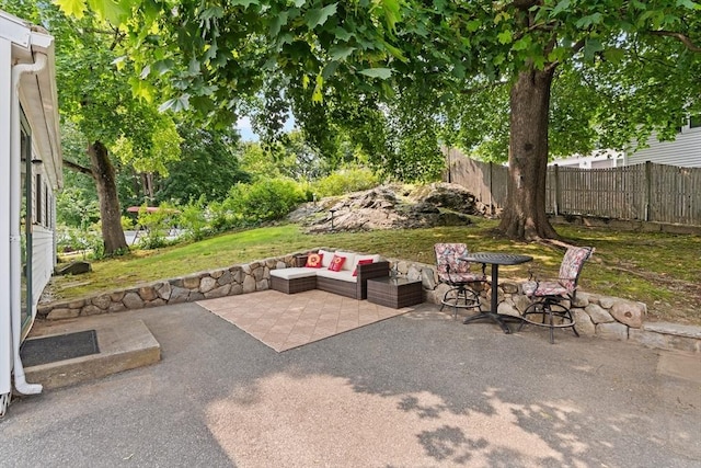 48 Gorham Ave, Stoneham, MA 02180 - view of patio with an outdoor living space