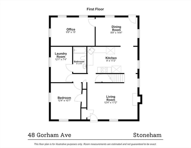 48 Gorham Ave, Stoneham, MA 02180 - property floor plan