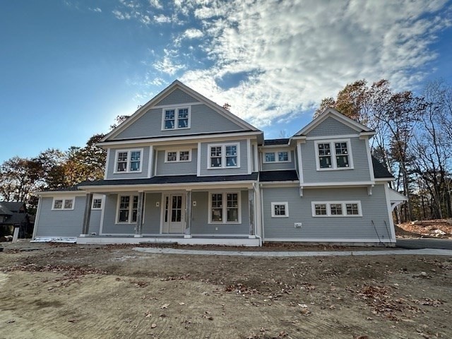 view of front of home with covered porch