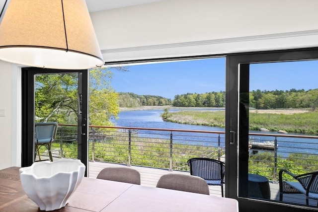 38 Old Shipyard Ln, Hanover, MA 02339 - balcony with a water view and a forest view