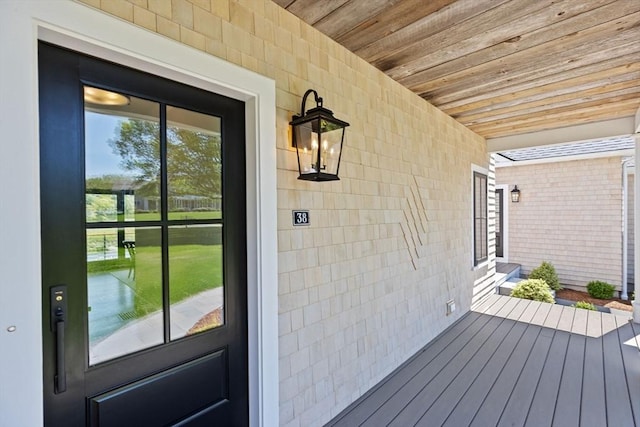 38 Old Shipyard Ln, Hanover, MA 02339 - wooden deck with covered porch