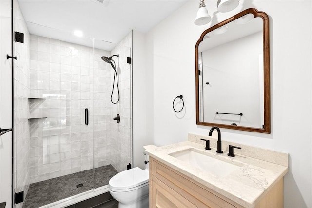 38 Old Shipyard Ln, Hanover, MA 02339 - bathroom with a shower stall, toilet, and vanity