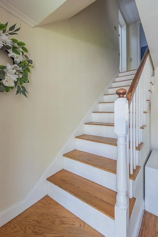 17 Woodcliff Rd, Quincy, MA 02169 - staircase featuring wood finished floors and baseboards