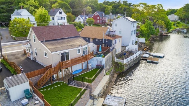 121 Lynnfield St, Lynn, MA 01904 - aerial perspective of suburban area featuring a large body of water