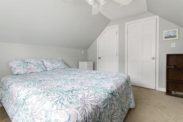 121 Lynnfield St, Lynn, MA 01904 - carpeted bedroom featuring vaulted ceiling and ceiling fan