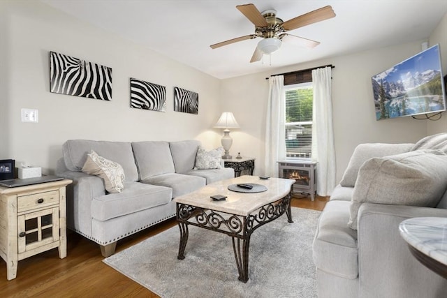 121 Lynnfield St, Lynn, MA 01904 - living room with wood finished floors and a ceiling fan