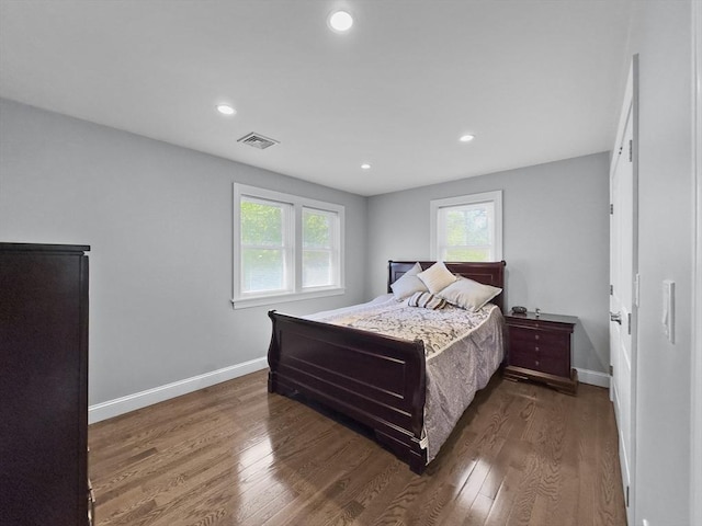 851 Forest St, North Andover, MA 01845 - bedroom with baseboards, wood finished floors, and recessed lighting