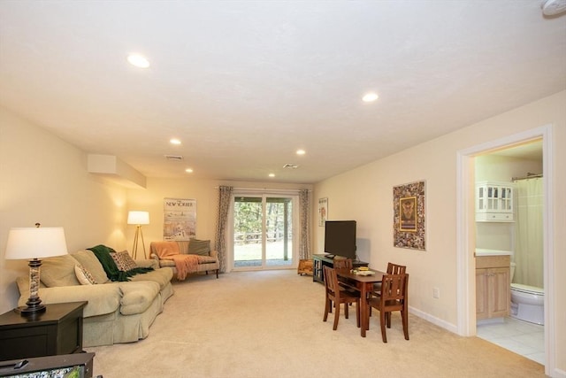 view of carpeted living room