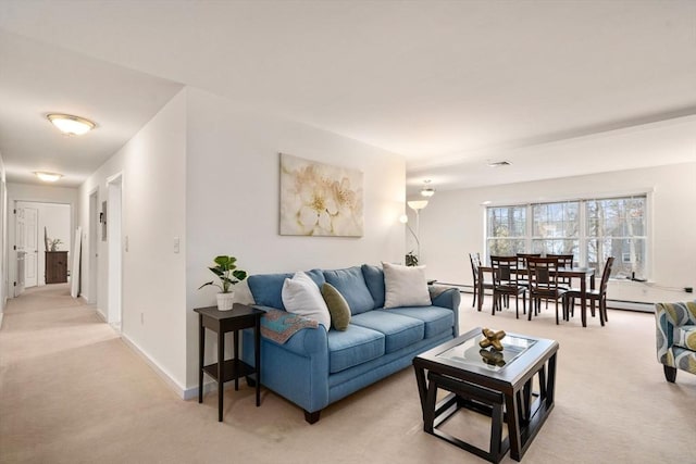 view of carpeted living room