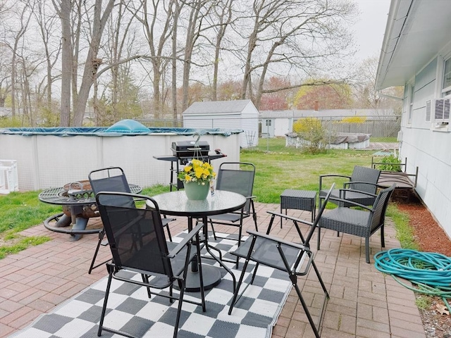 view of patio featuring fence