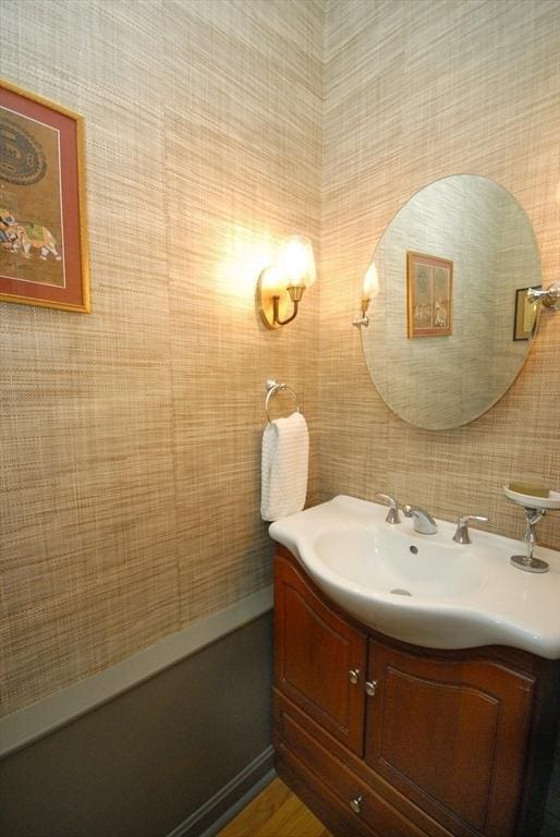 bathroom featuring vanity