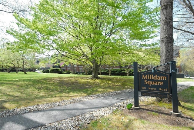 surrounding community featuring a yard
