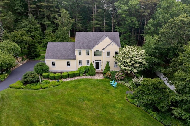 7 Lauras Ln, Marshfield, MA 02050 - aerial view of property and surrounding area with a forest