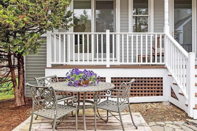 view of patio with covered porch