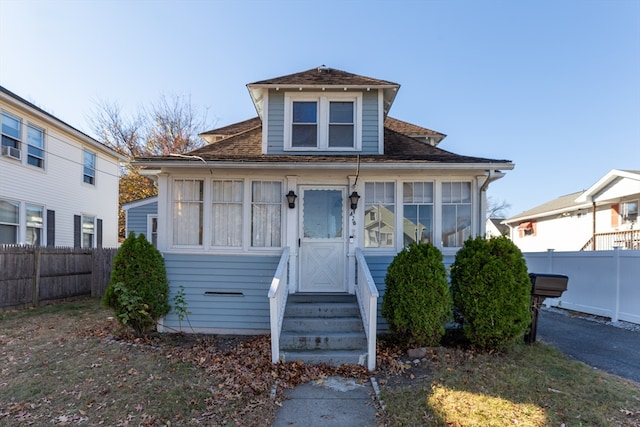 view of bungalow-style home