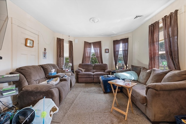 view of carpeted living room