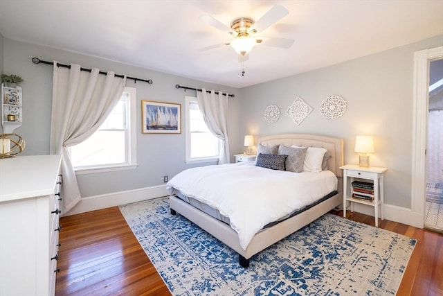 345 Ashmont St Unit 3, Boston, MA 02124 - bedroom featuring light wood-style flooring, baseboards, and a ceiling fan
